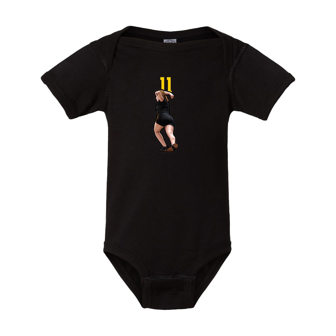 Baby Onesie — Number Top in Black