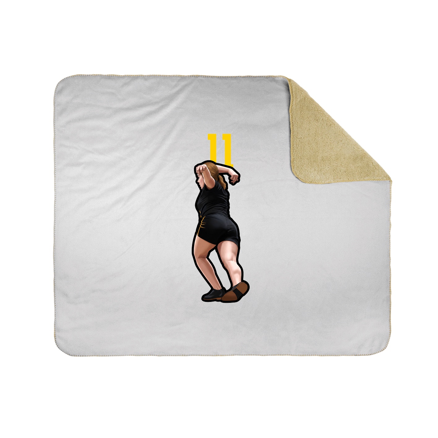 Throw Blanket — Number Top in White