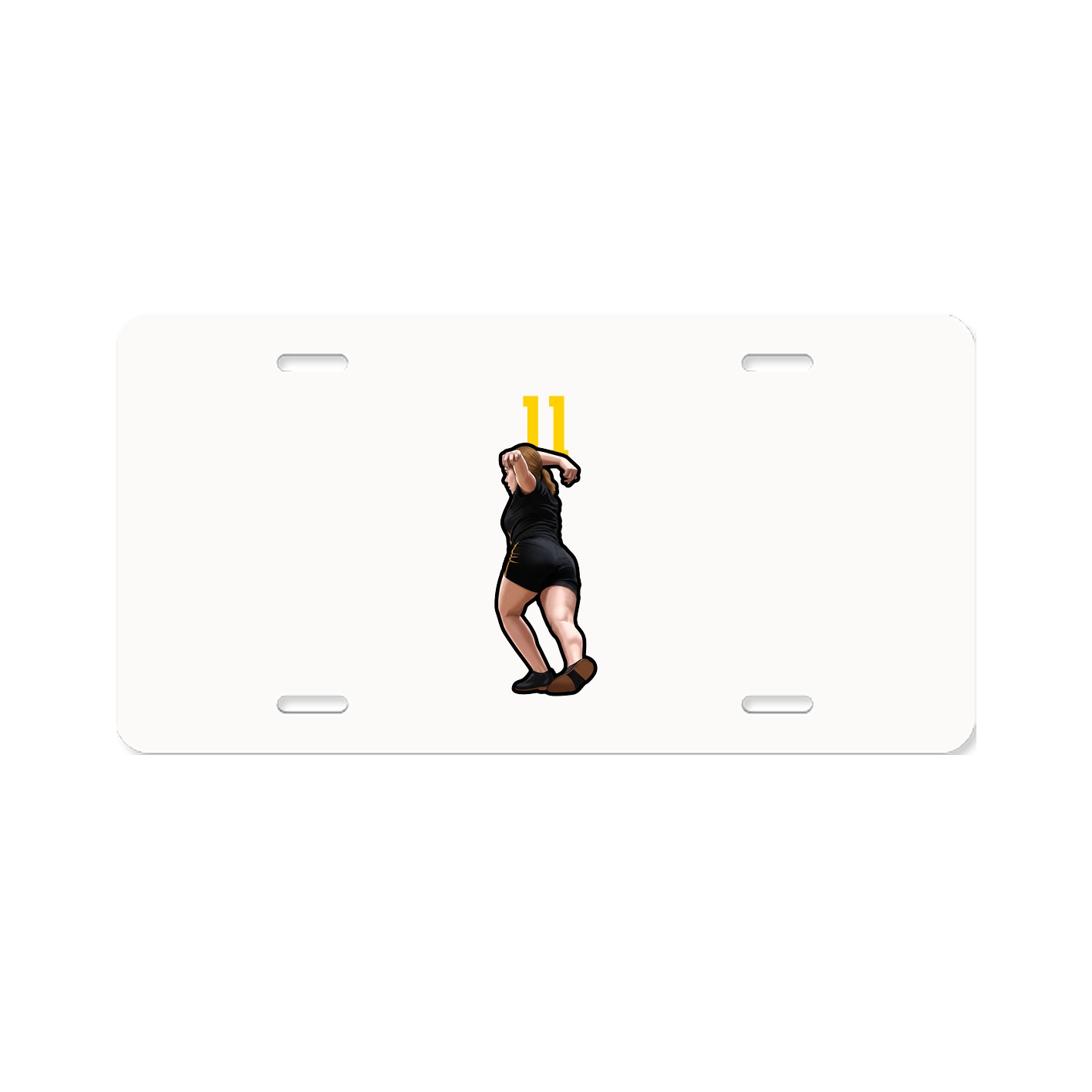 License Plate — Number Top in Classic