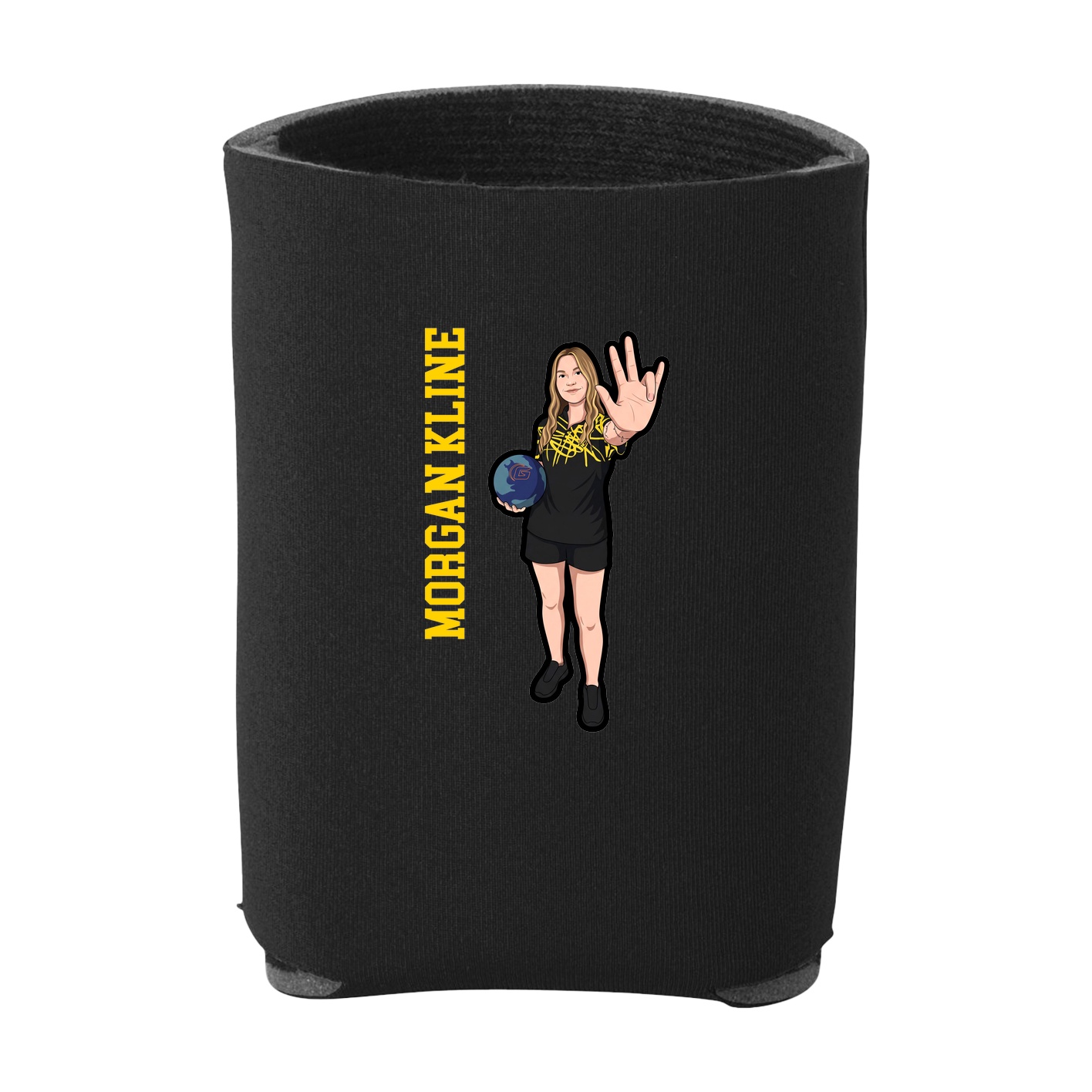 Can Holder — Name Vertical in Black