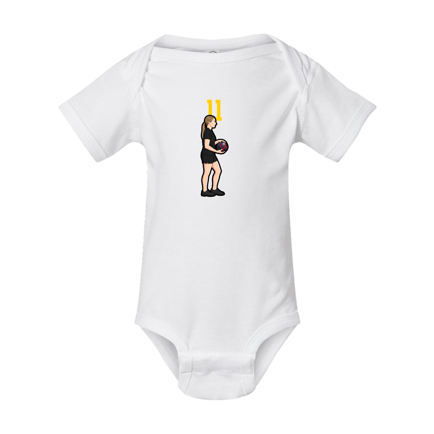 Baby Onesie — Number Top in White