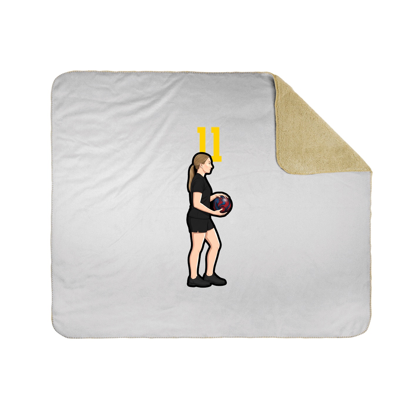 Throw Blanket — Number Top in White