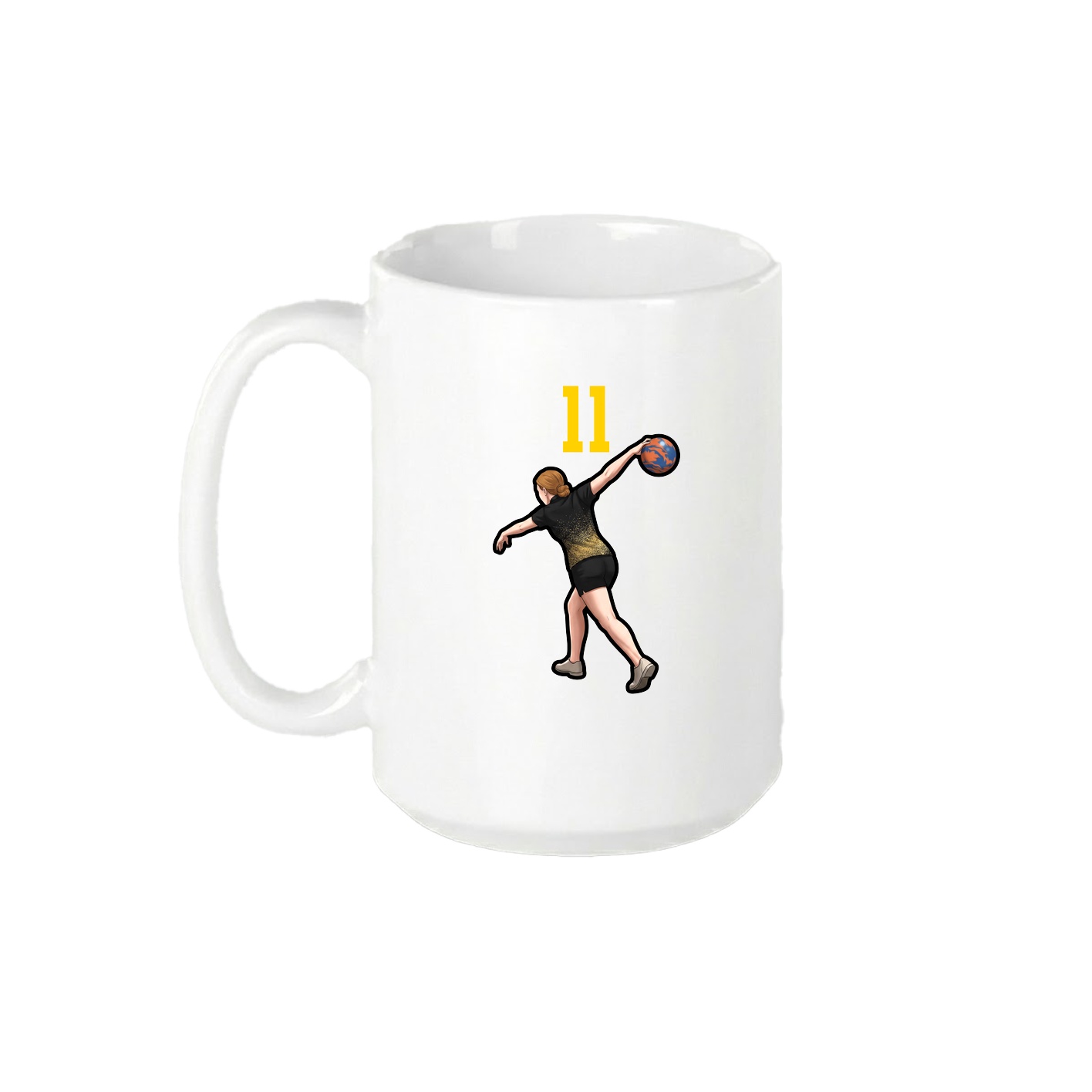 15oz Coffee Mug — Number Top in White