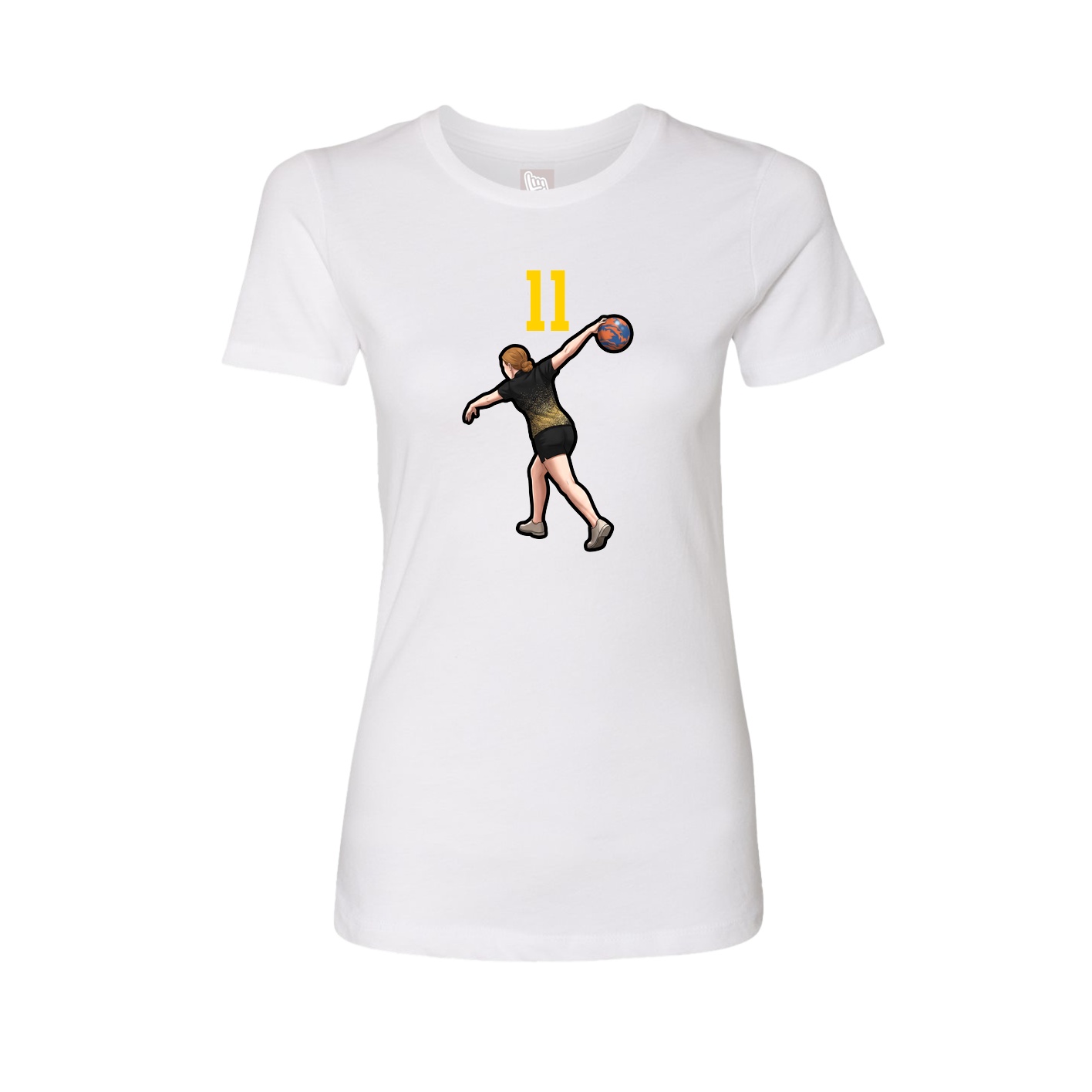 Womens Tee — Number Top in White