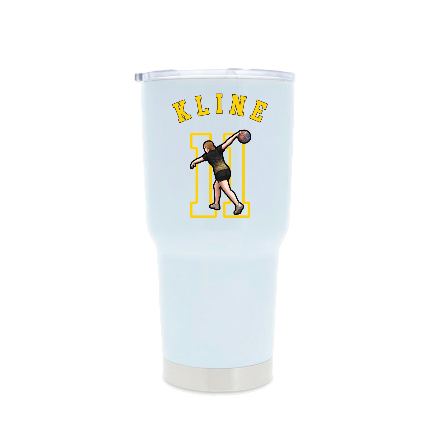 30oz Stainless Steel Tumbler — Shirsey Arch in White
