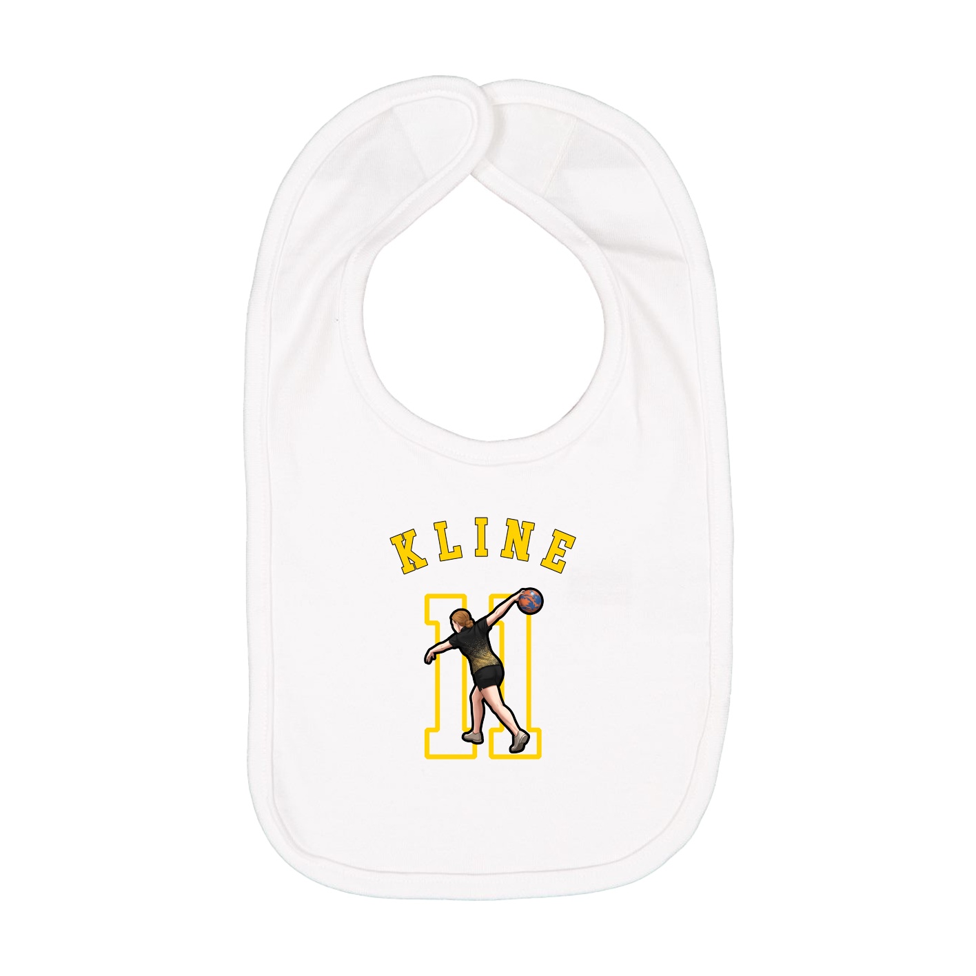 Infant Bib — Shirsey Arch in White