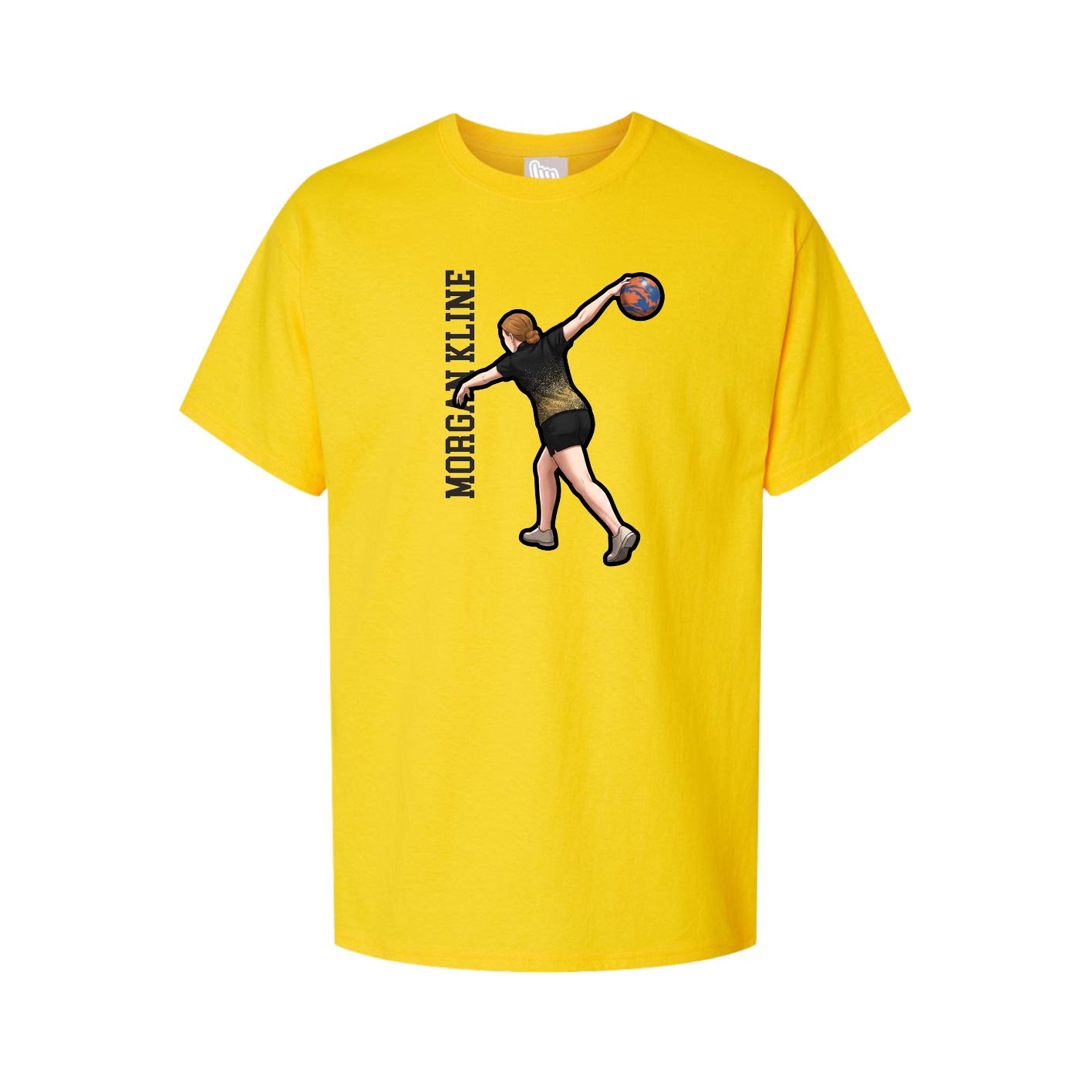 Youth Tee — Name Vertical in Gold