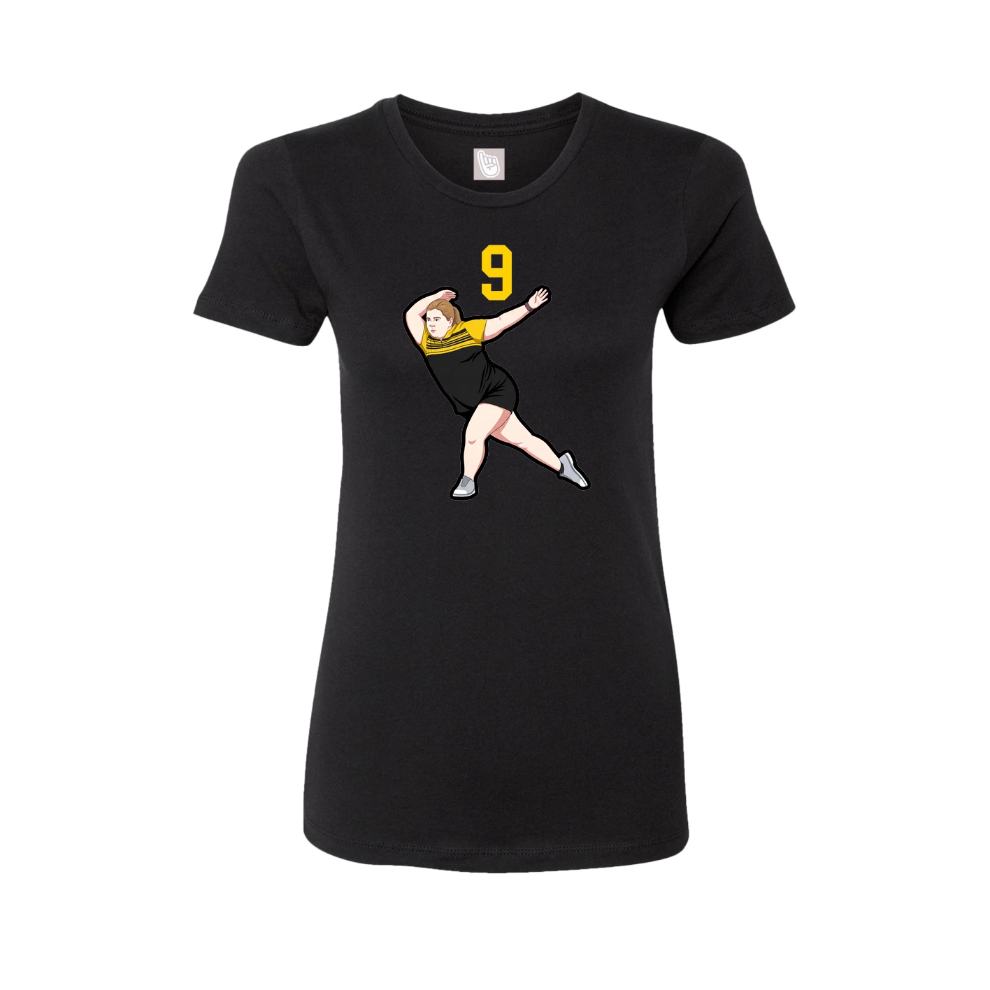 Womens Tee — Number Top in Black