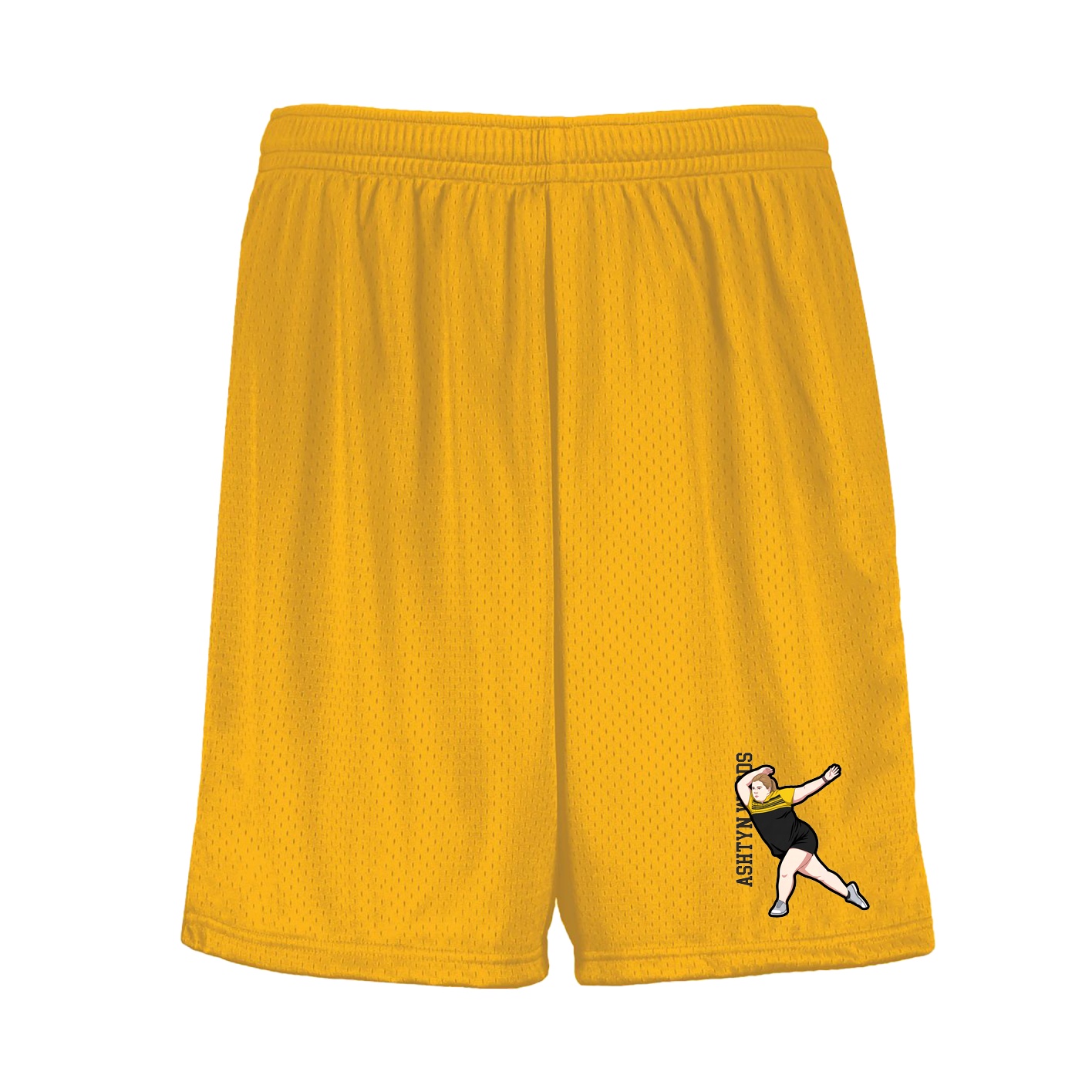 Shorts — Name Vertical in Gold