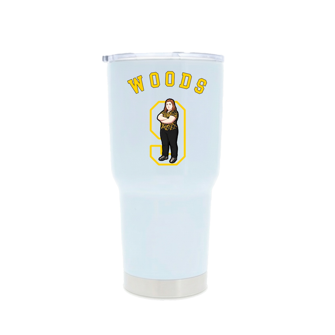 30oz Stainless Steel Tumbler — Shirsey Arch in White