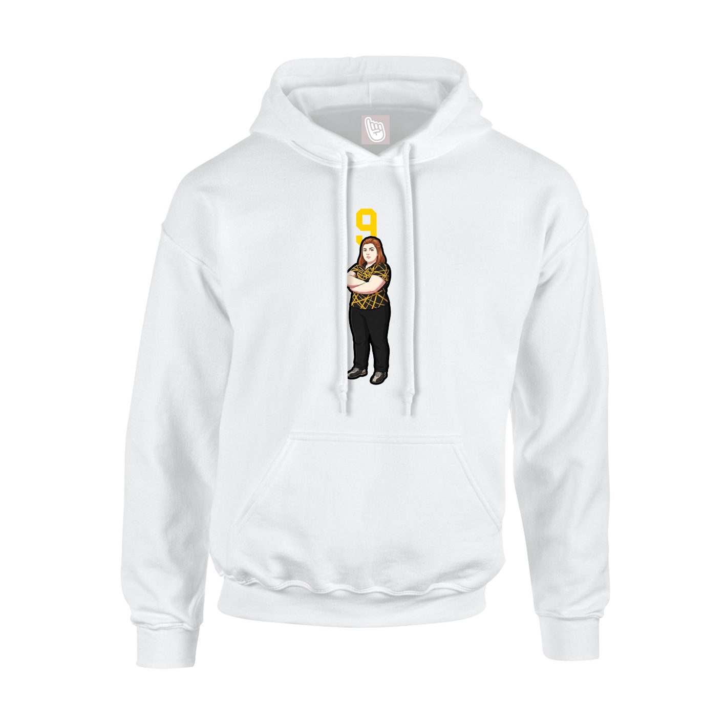 Hoodie — Number Top in White
