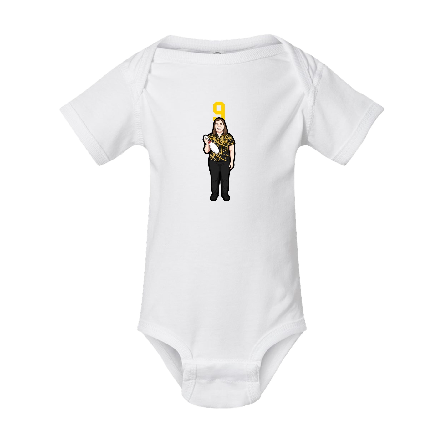 Baby Onesie — Number Top in White