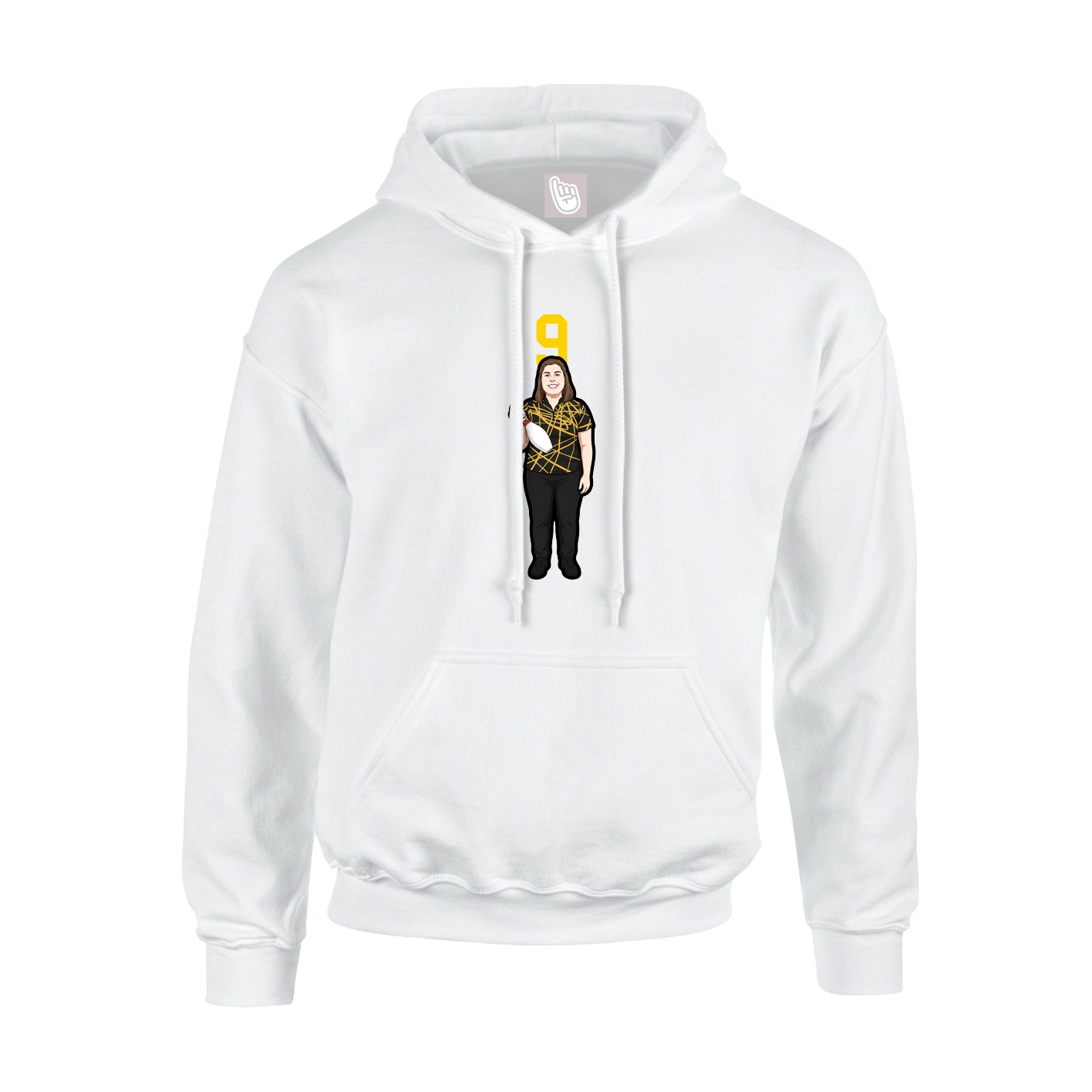 Hoodie — Number Top in White