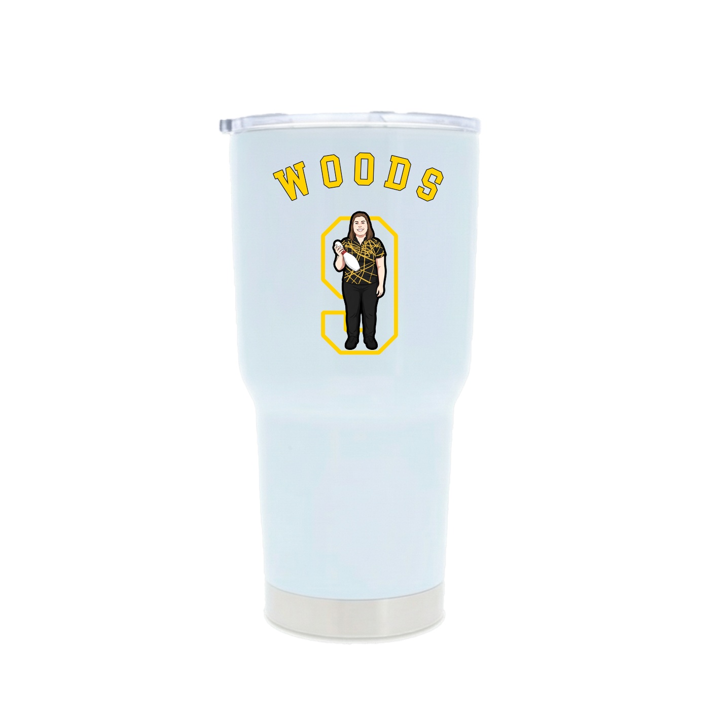 30oz Stainless Steel Tumbler — Shirsey Arch in White