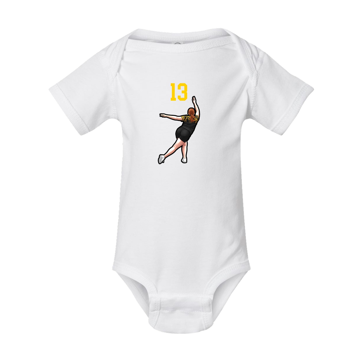 Baby Onesie — Number Top in White