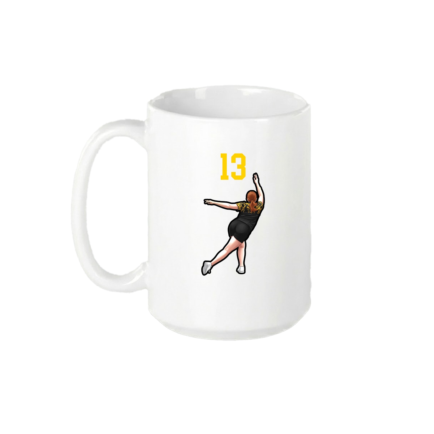 15oz Coffee Mug — Number Top in White