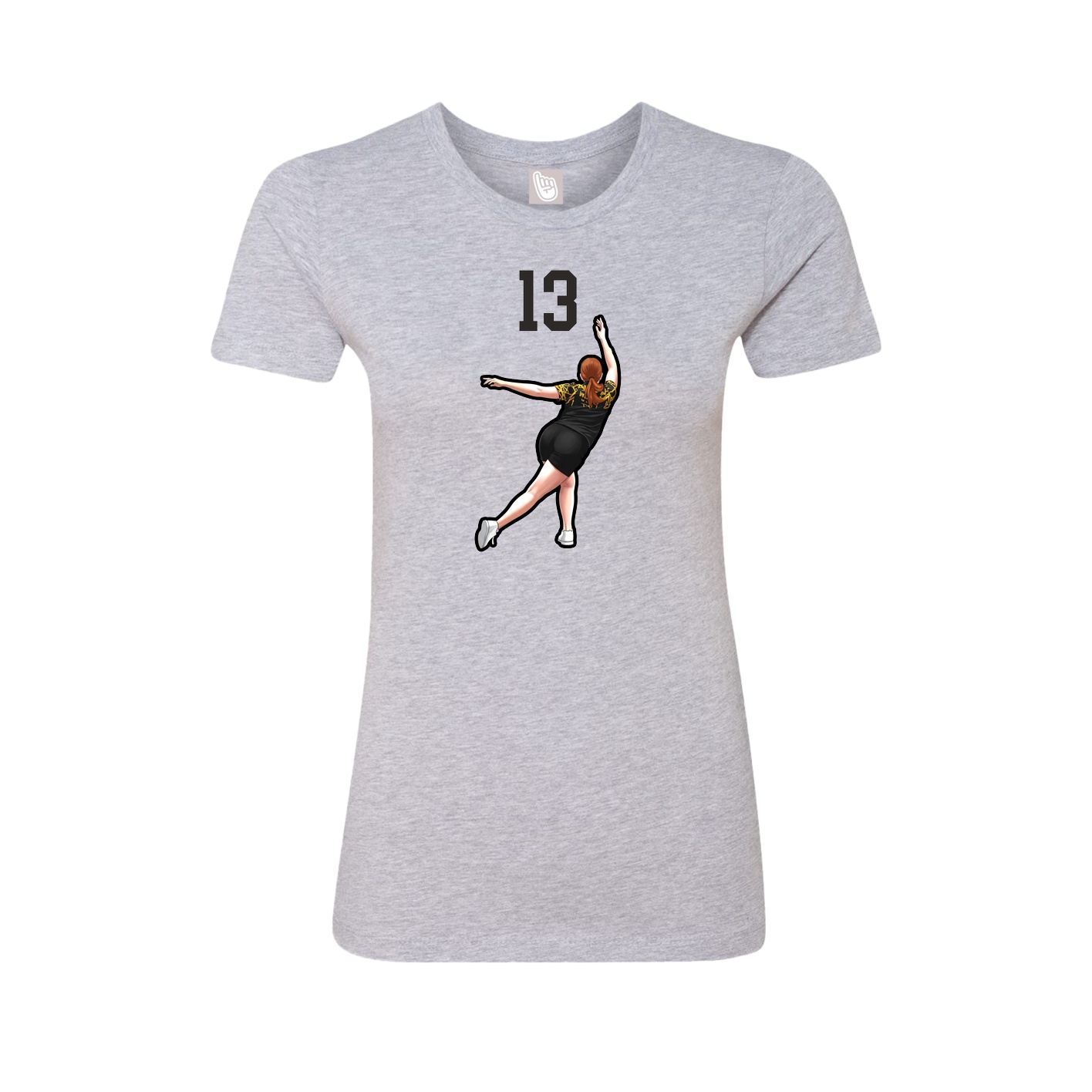 Womens Tee — Number Top in Grey