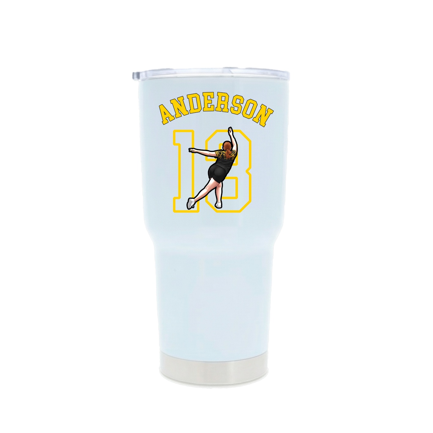 30oz Stainless Steel Tumbler — Shirsey Arch in White