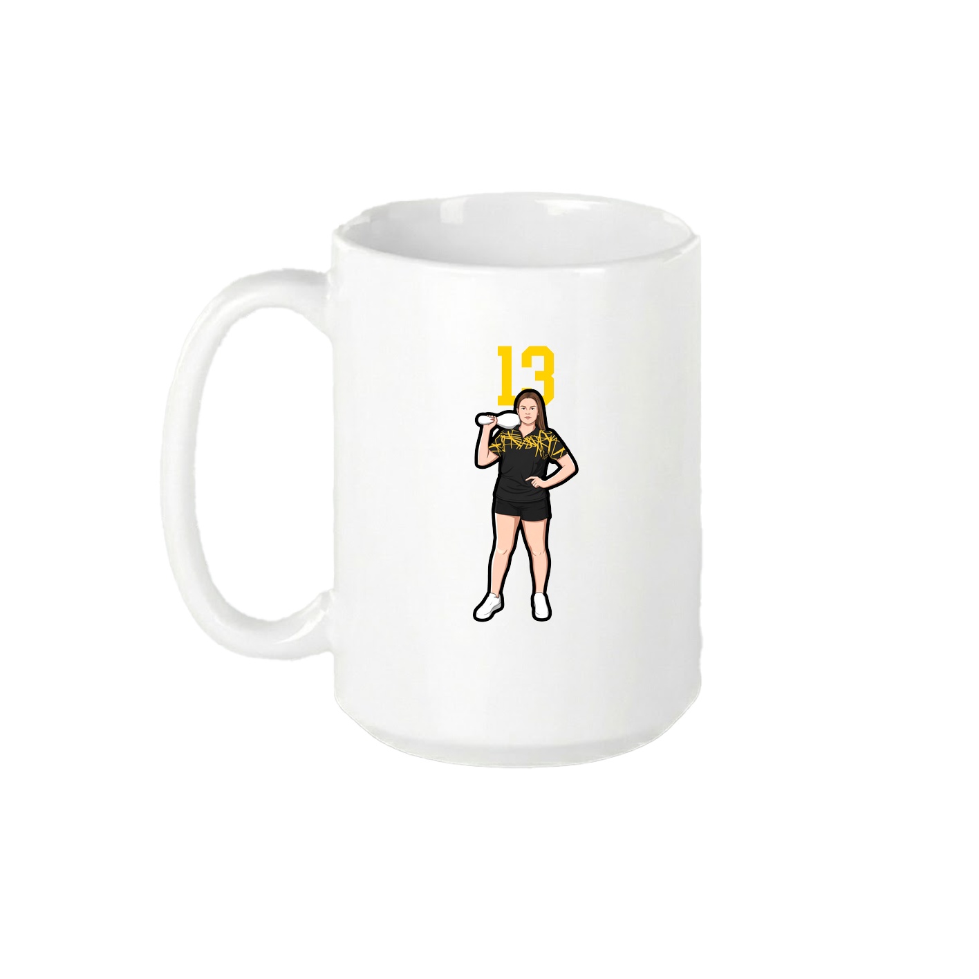 15oz Coffee Mug — Number Top in White