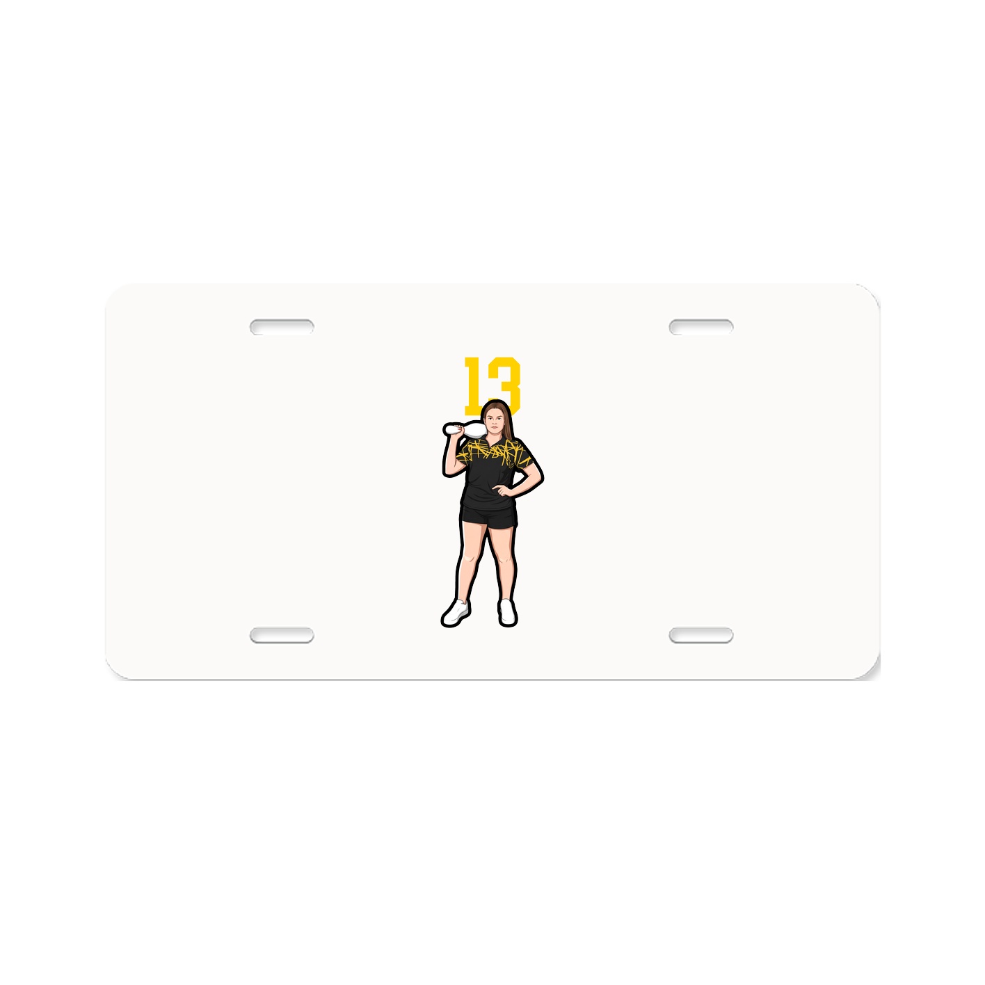 License Plate — Number Top in Classic