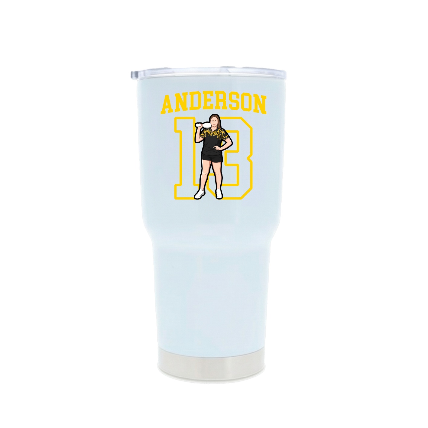 30oz Stainless Steel Tumbler — Shirsey in White