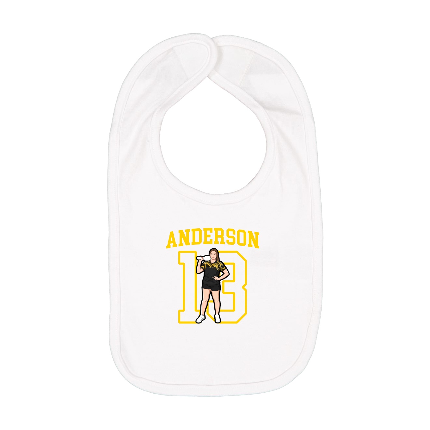 Infant Bib — Shirsey in White