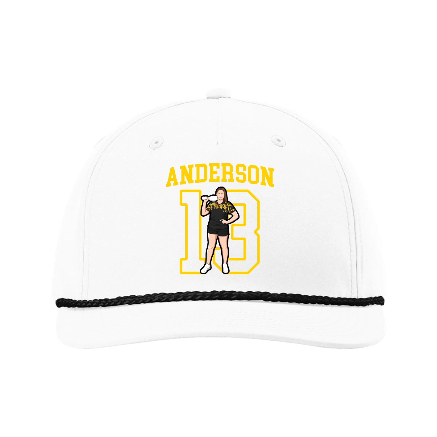Five-Panel Classic Rope Cap — Shirsey in White