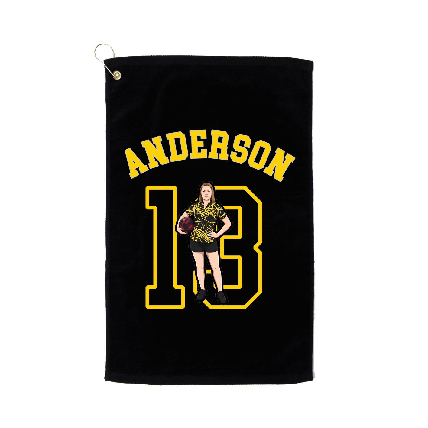 Golf Towel — Shirsey Arch in Black