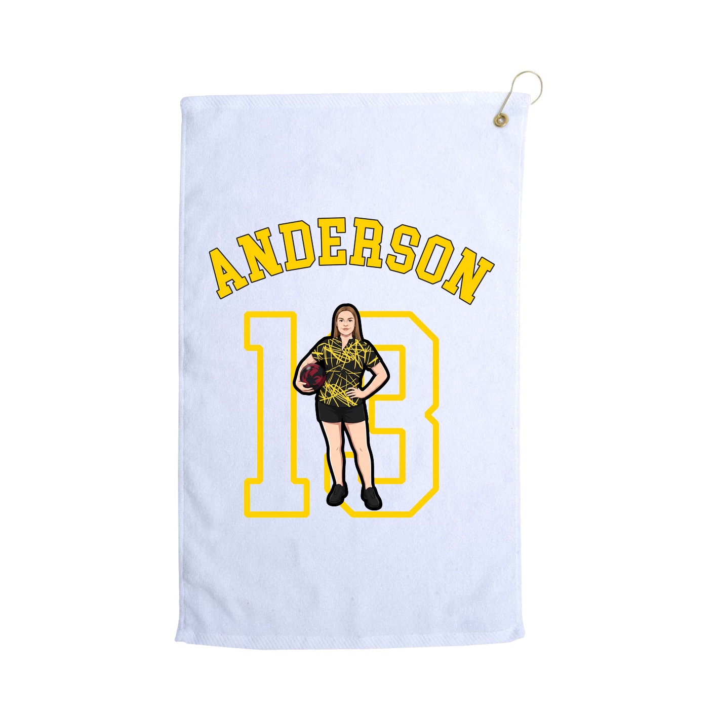 Golf Towel — Shirsey Arch in White