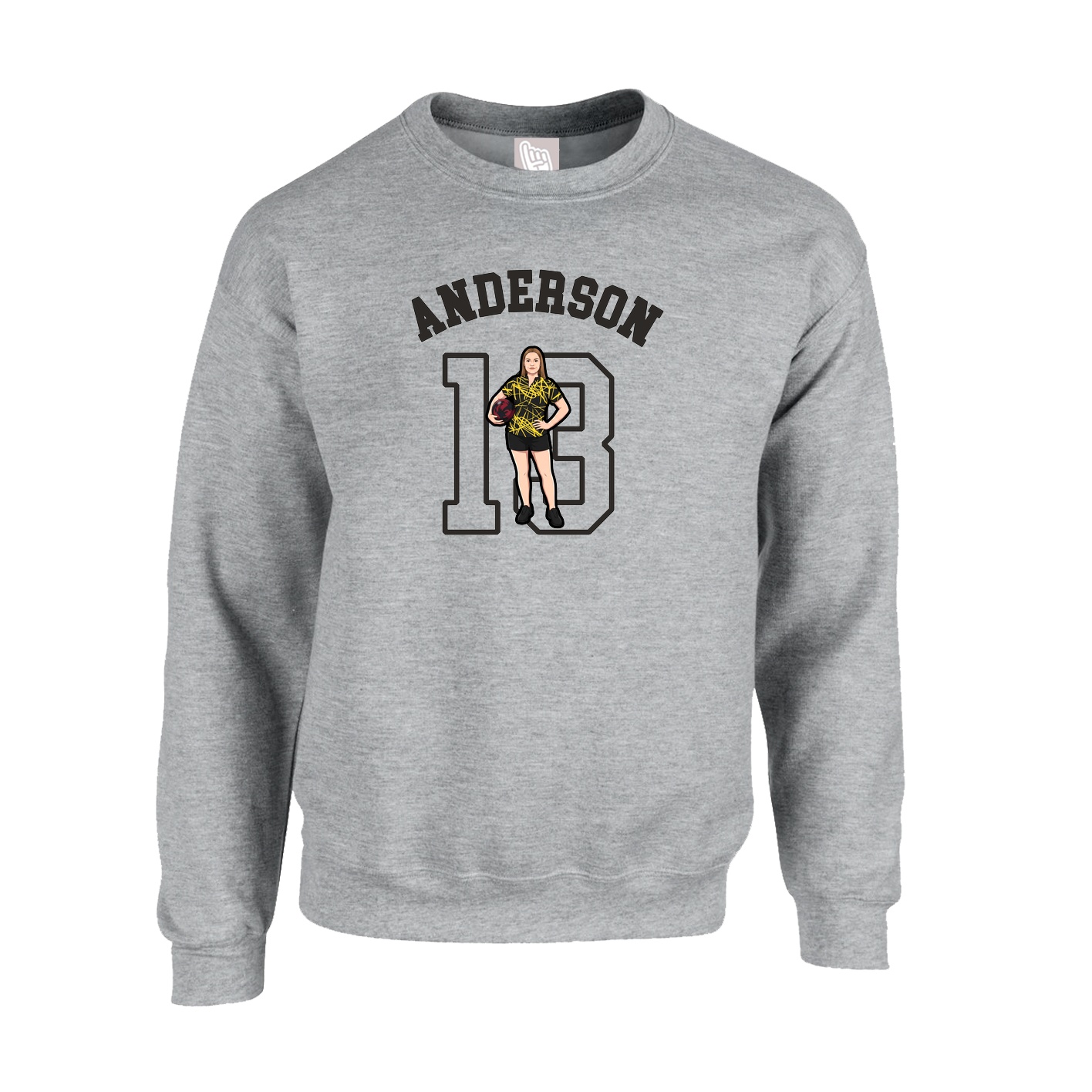 Fleece Crew — Shirsey Arch in Grey