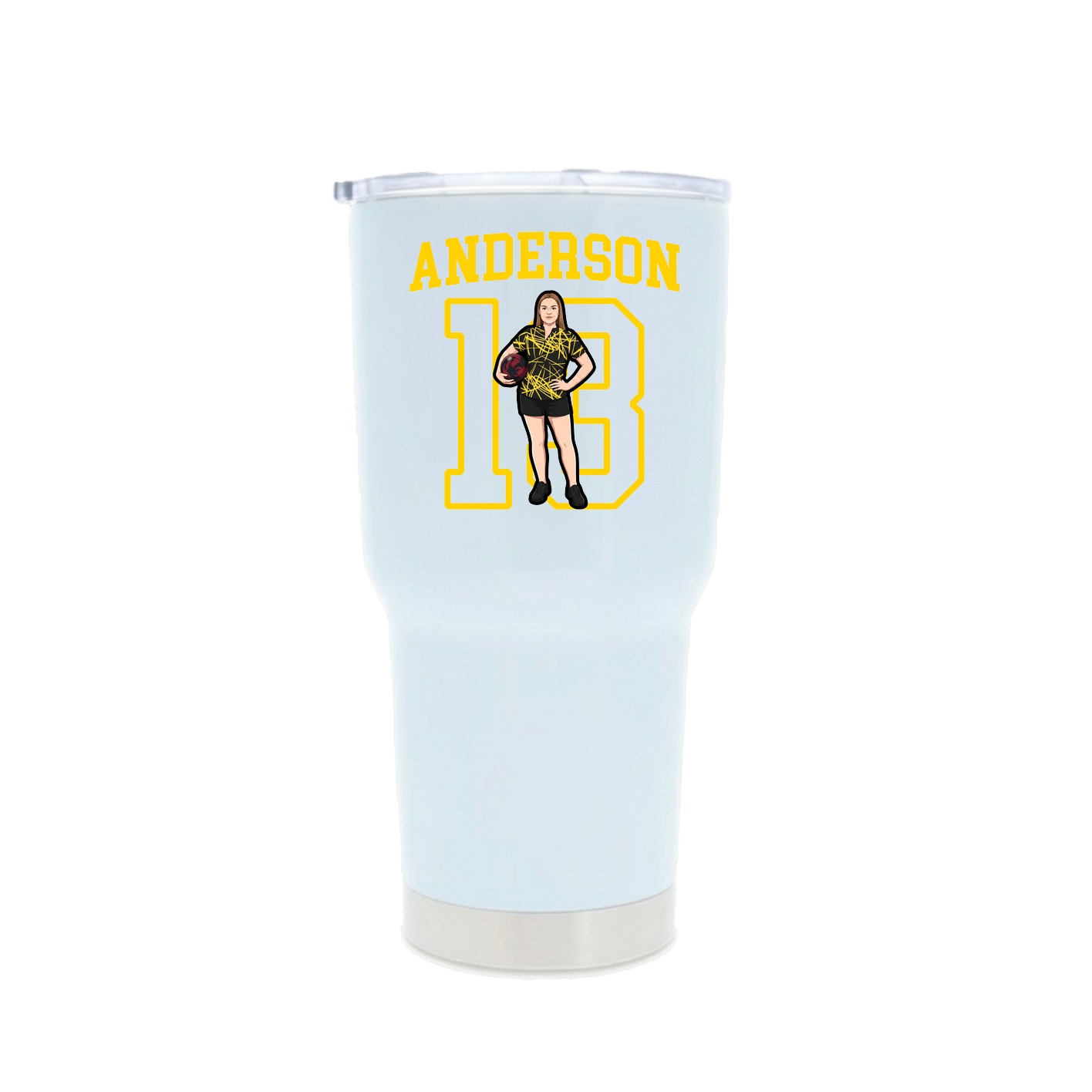 30oz Stainless Steel Tumbler — Shirsey in White