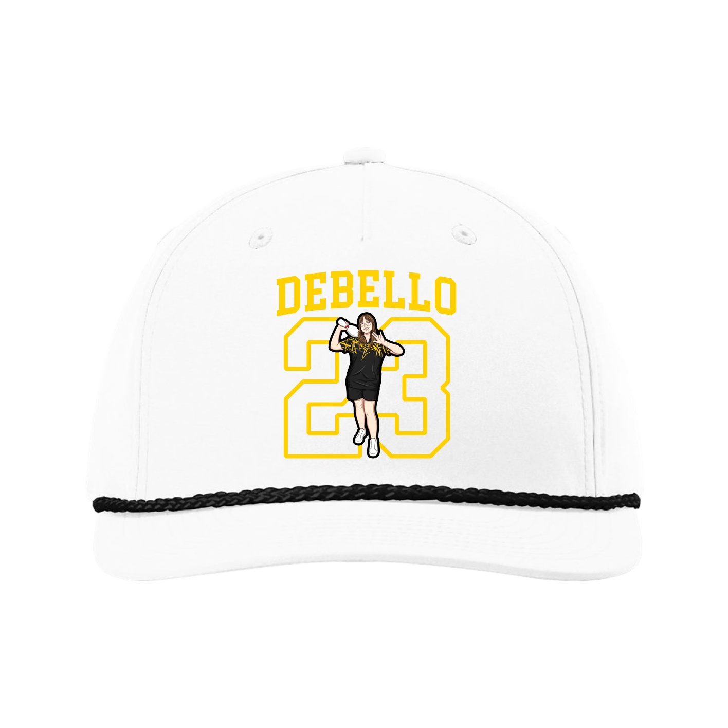 Five-Panel Classic Rope Cap — Shirsey in White
