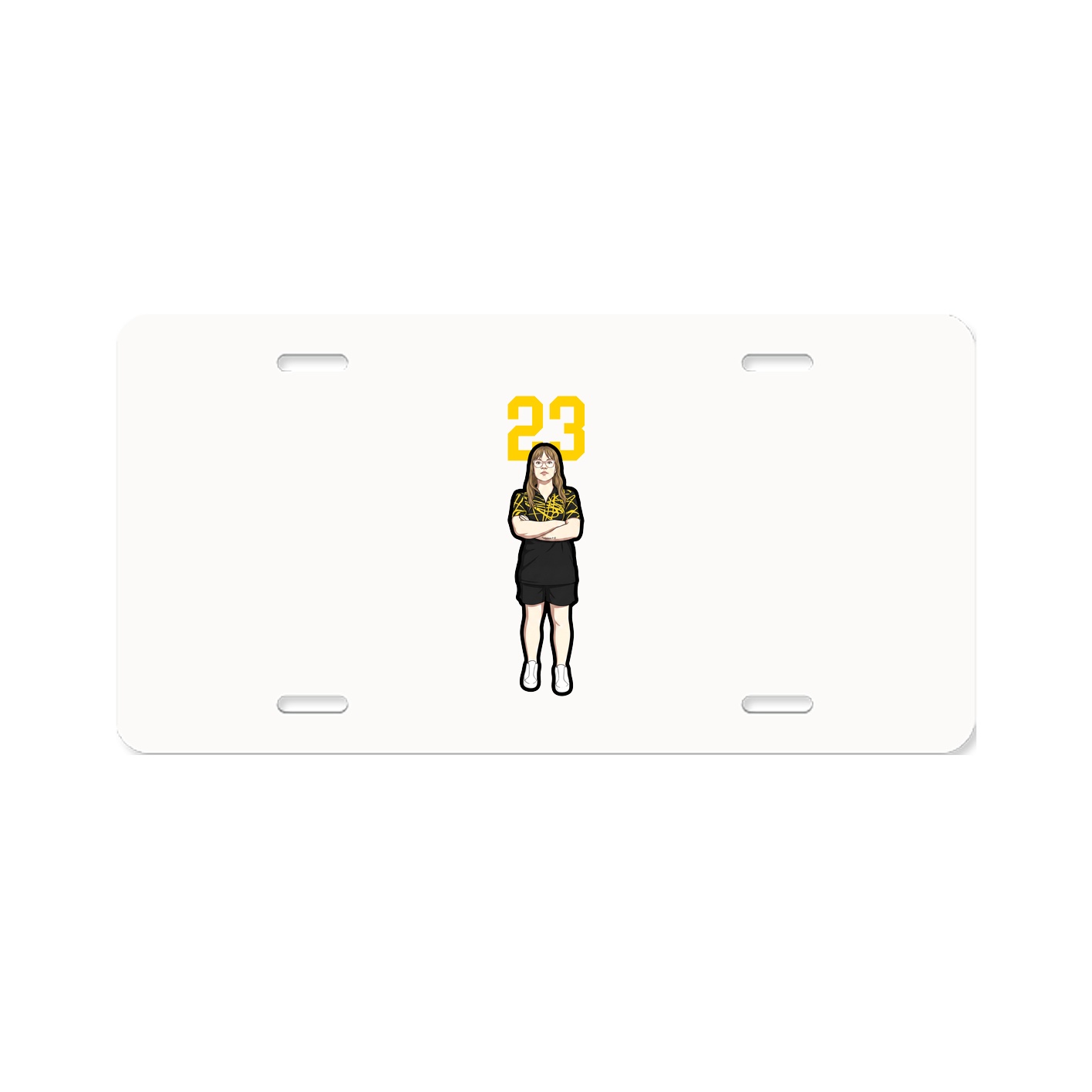 License Plate — Number Top in Classic