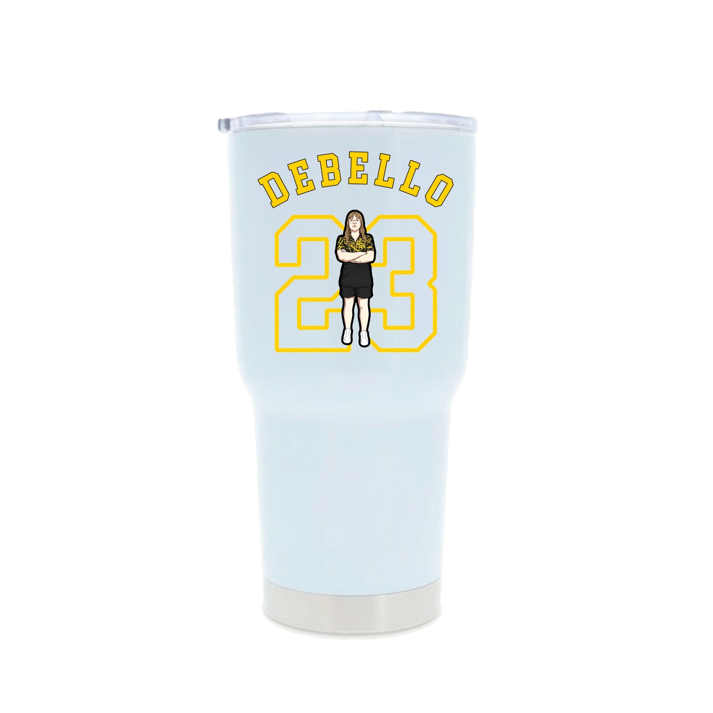 30oz Stainless Steel Tumbler — Shirsey Arch in White