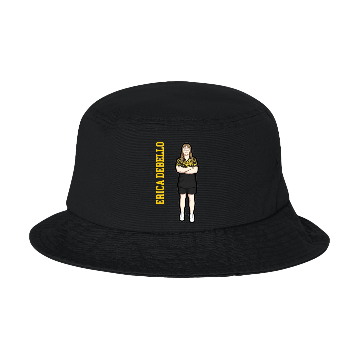 Bucket Cap — Name Vertical in Black