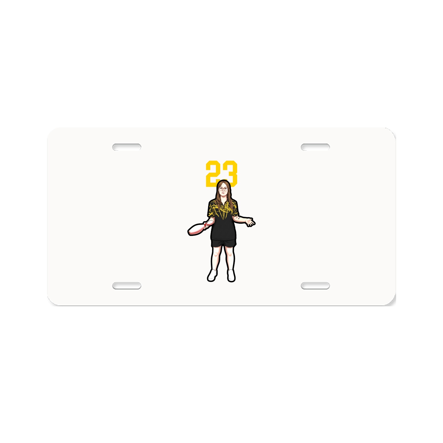 License Plate — Number Top in Classic