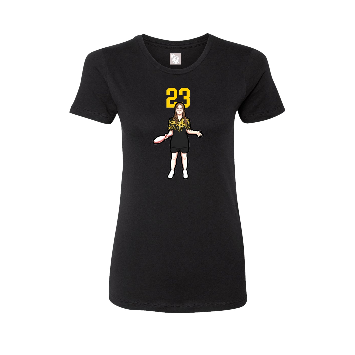 Womens Tee — Number Top in Black