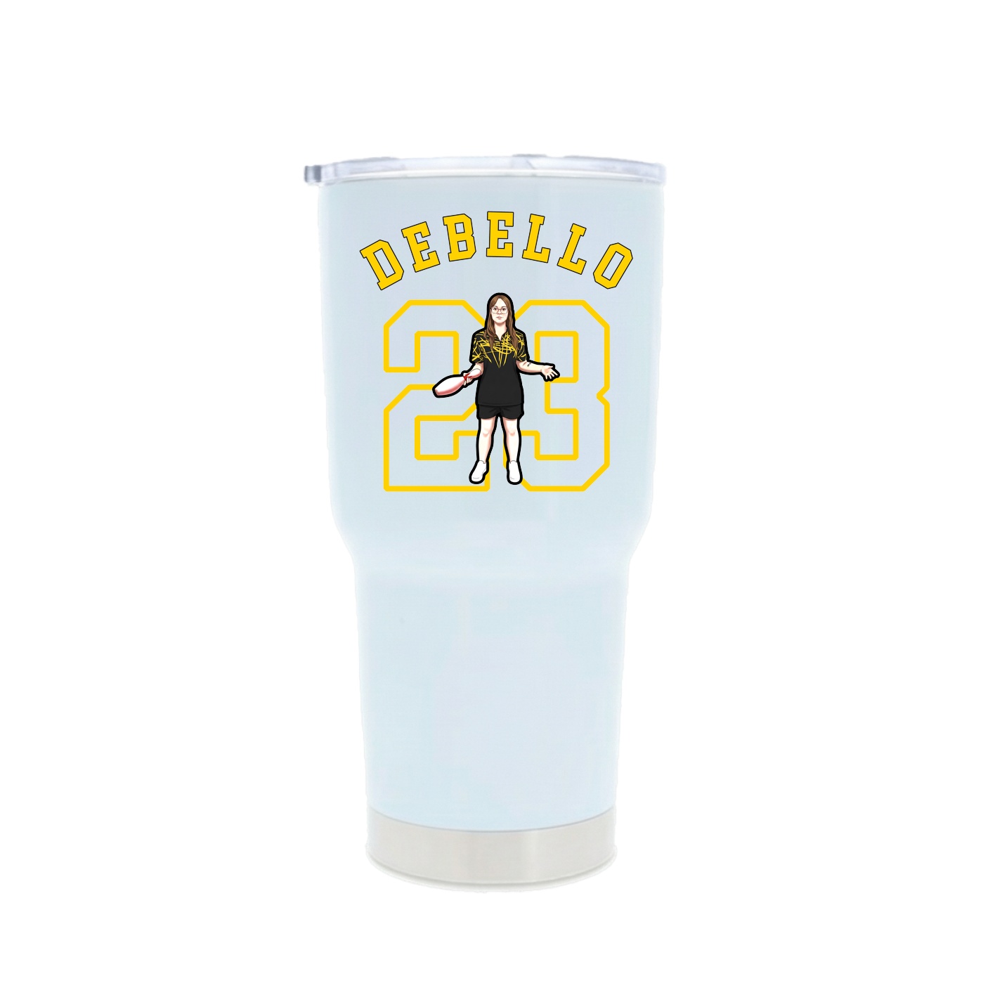 30oz Stainless Steel Tumbler — Shirsey Arch in White