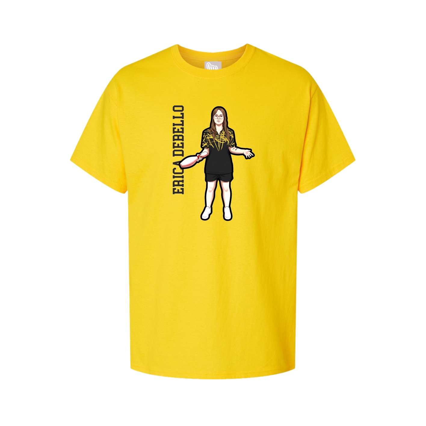 Tee — Name Vertical in Gold
