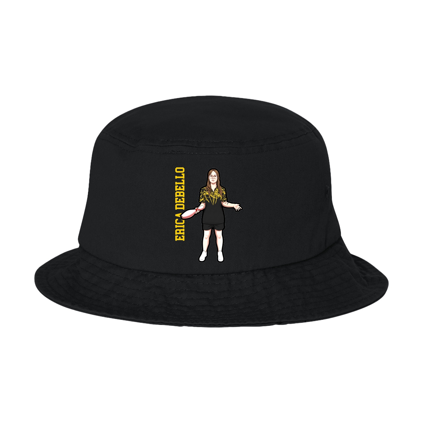 Bucket Cap — Name Vertical in Black