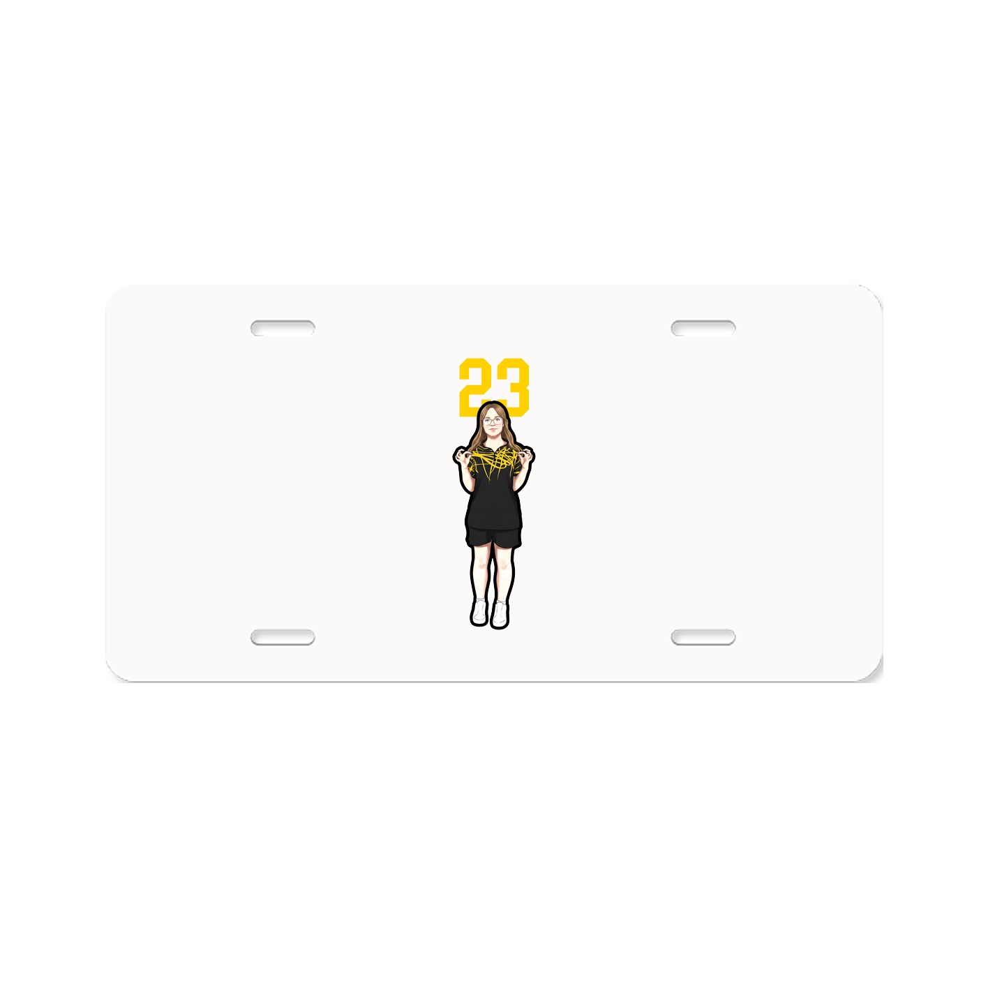 License Plate — Number Top in Classic