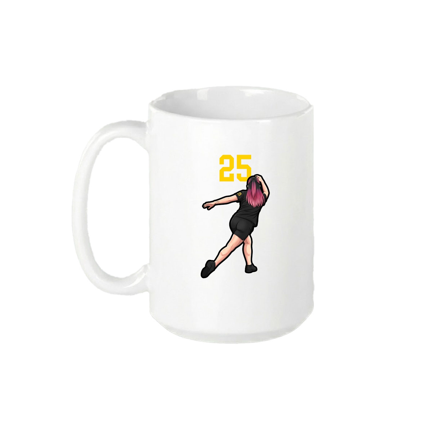15oz Coffee Mug — Number Top in White