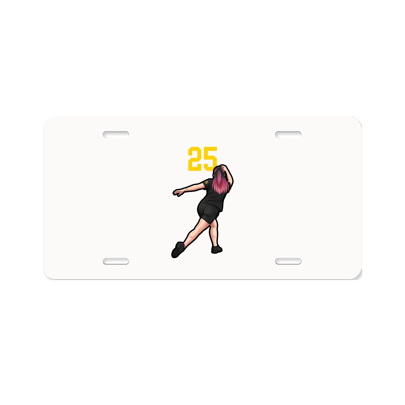 License Plate — Number Top in Classic