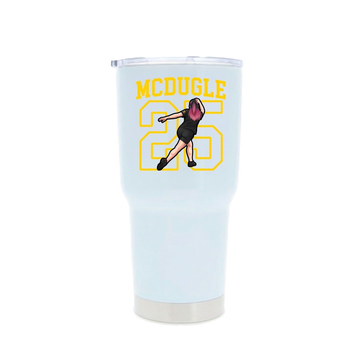 30oz Stainless Steel Tumbler — Shirsey in White