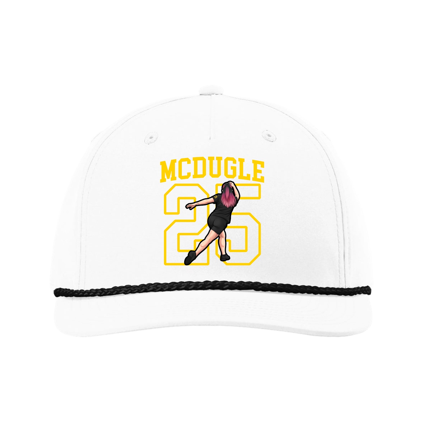 Five-Panel Classic Rope Cap — Shirsey in White