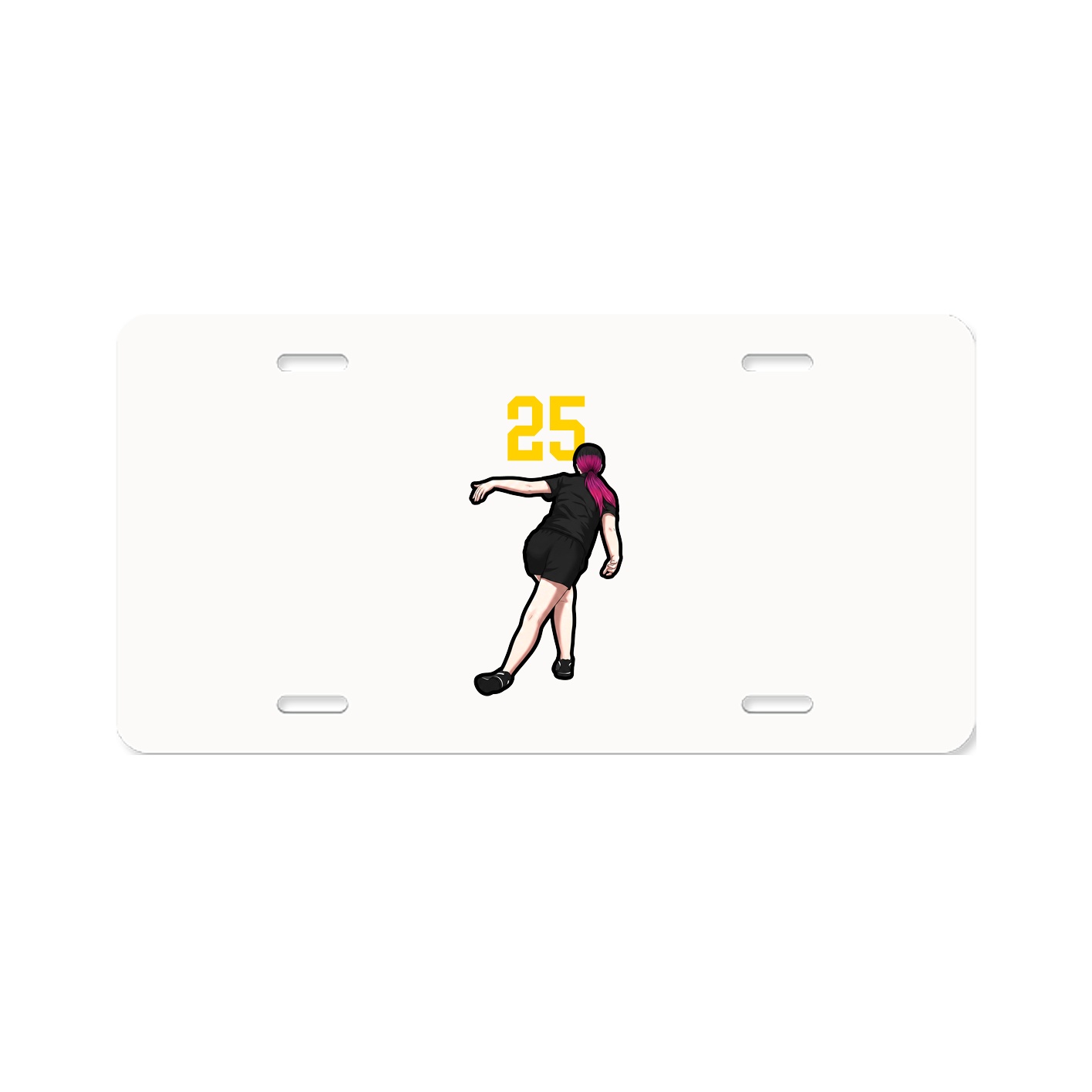 License Plate — Number Top in Classic
