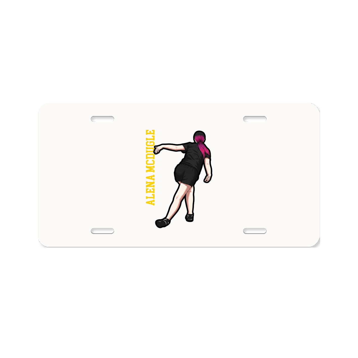 License Plate — Name Vertical in Classic
