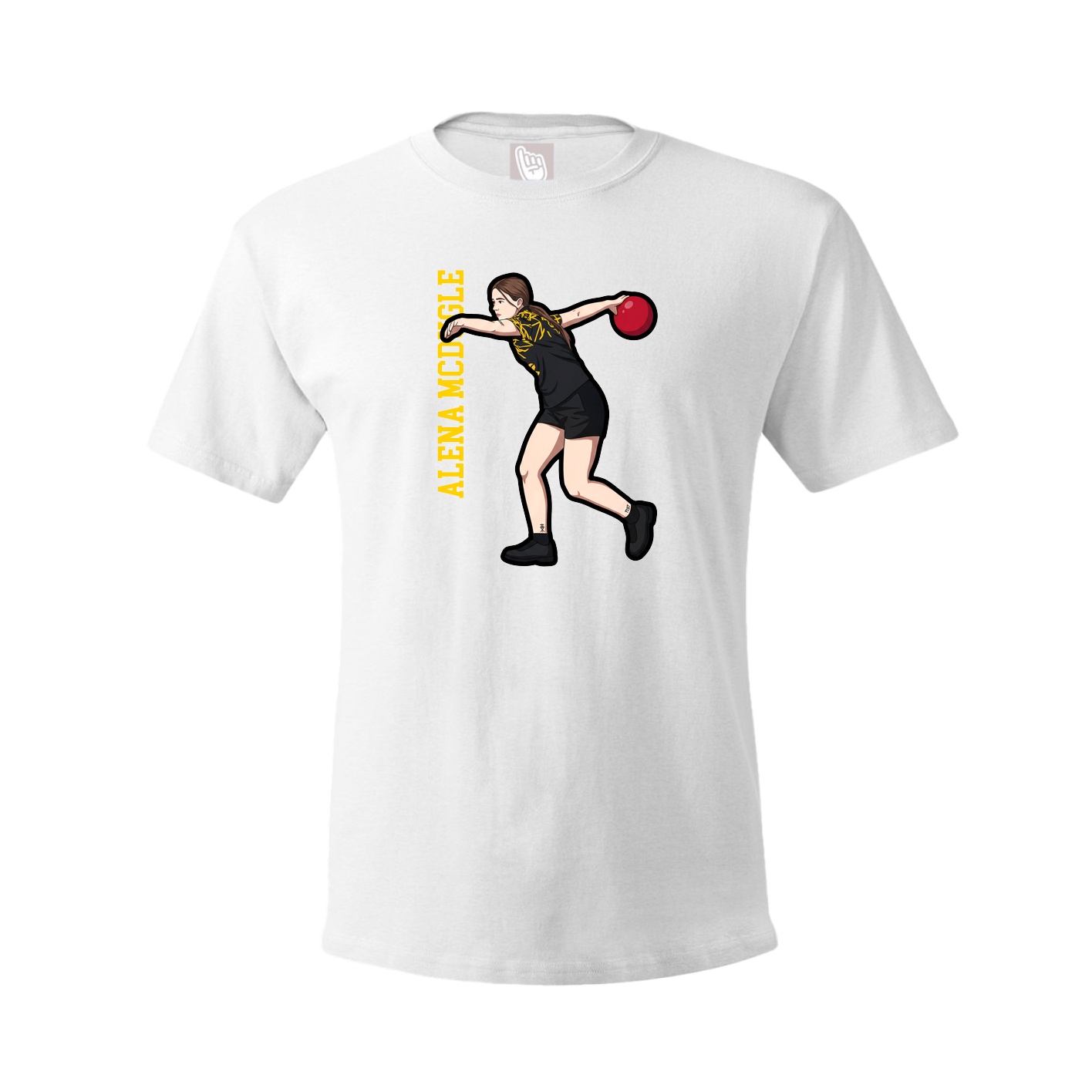 Youth Tee — Name Vertical in White