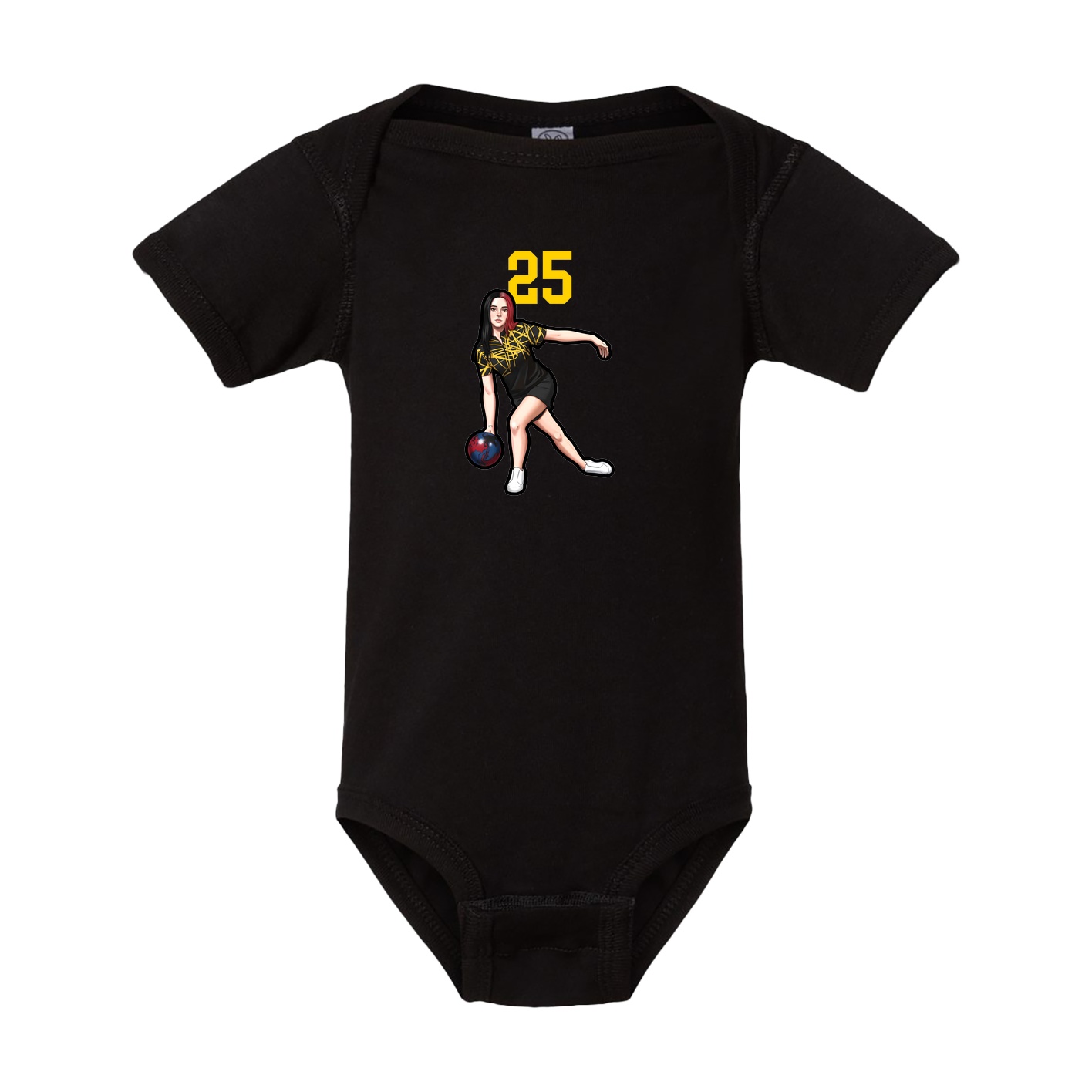 Baby Onesie — Number Top in Black