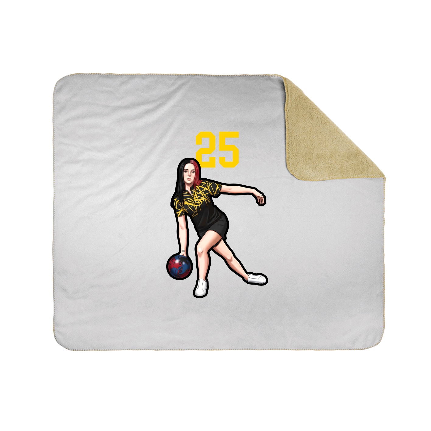 Throw Blanket — Number Top in White